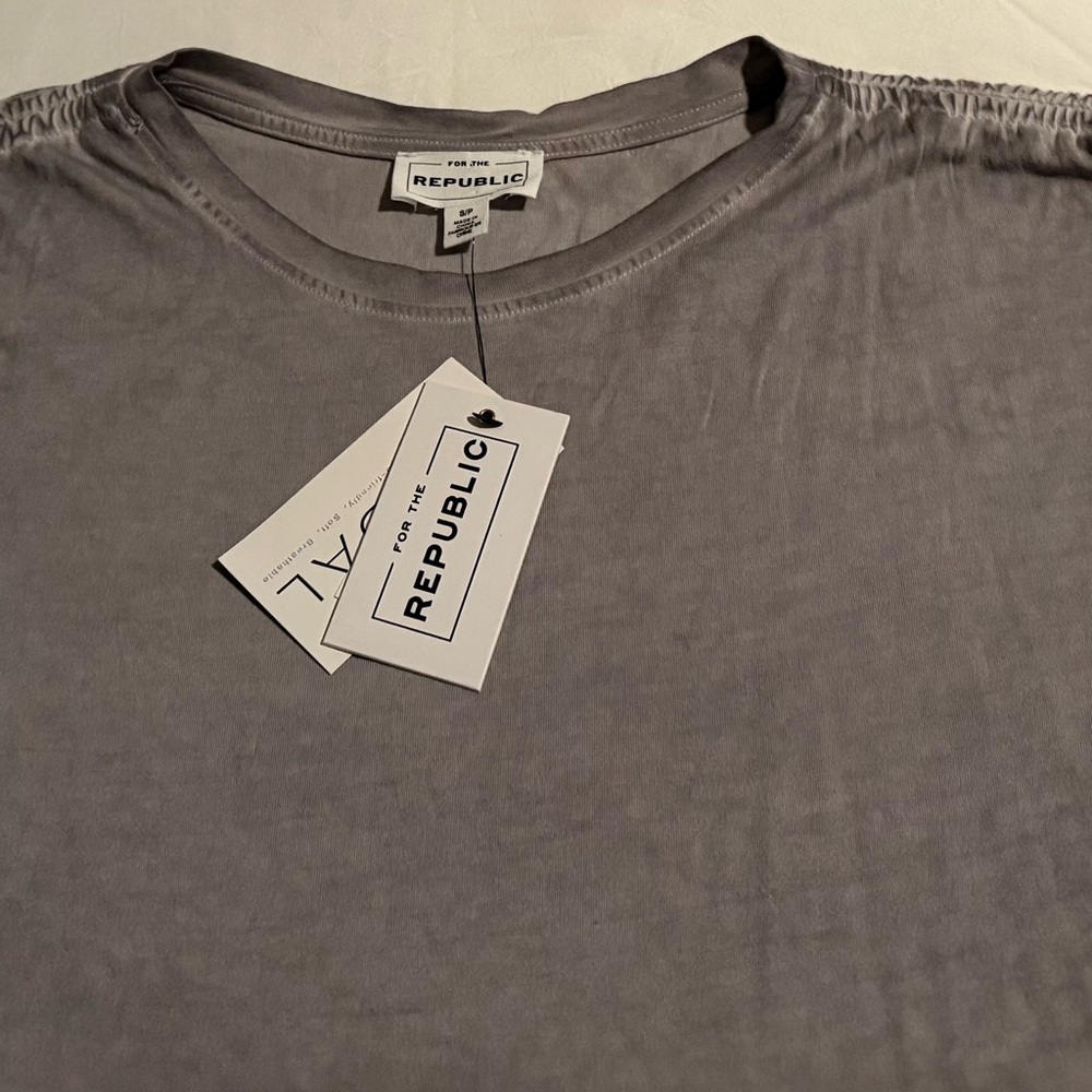 For The Republic Charcoal Men's Tee